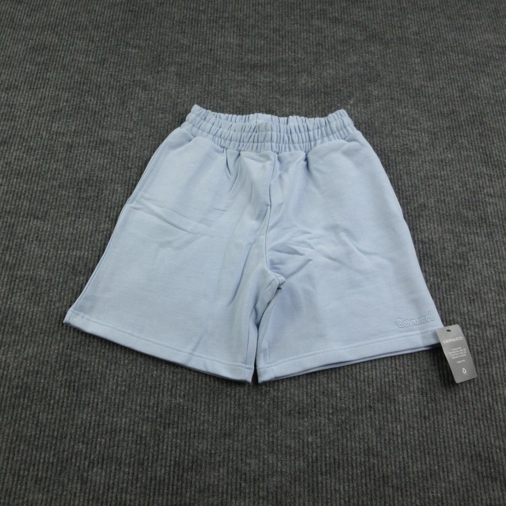 Cernucci Shorts Womens S Blue Relaxed Jersey Sweat Drawstring 27x7 NWT